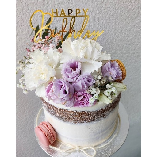 Naked cake con flores